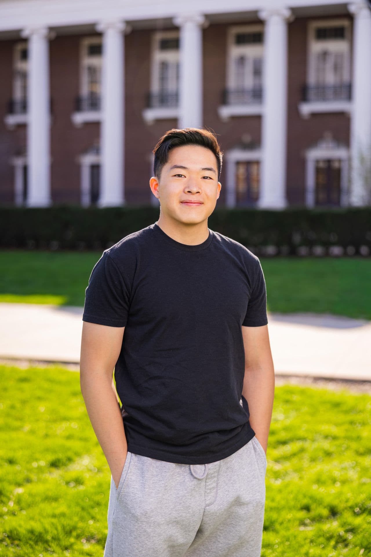 Jay on a college campus